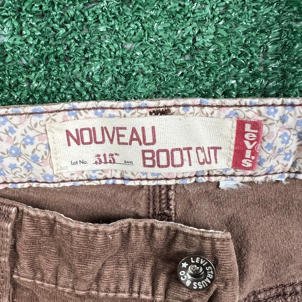 Levi's 515 Pants Women's 34x30" Brown Corduroy Nouveau‎ Bootcut Flare High Y2K - Picture 3 of 10